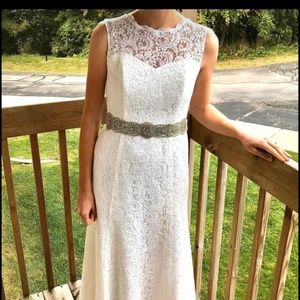 Beautiful lace and ivory wedding dress